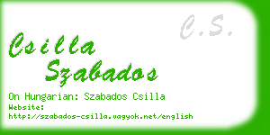 csilla szabados business card